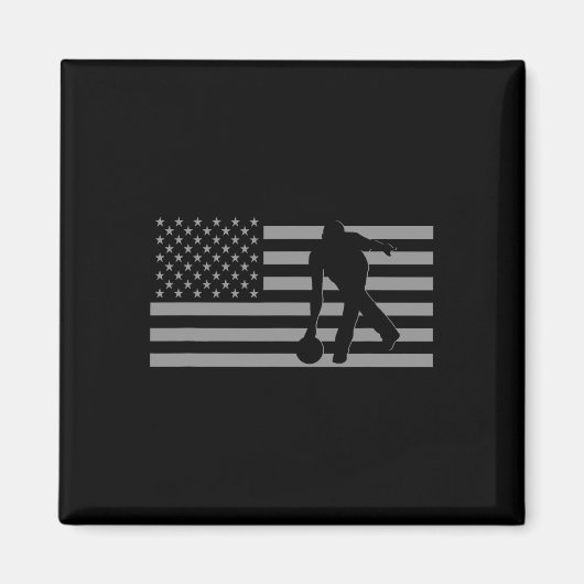 Bowling Tee Shirt - Amerikanischer Bowling Magnet (Vorne)