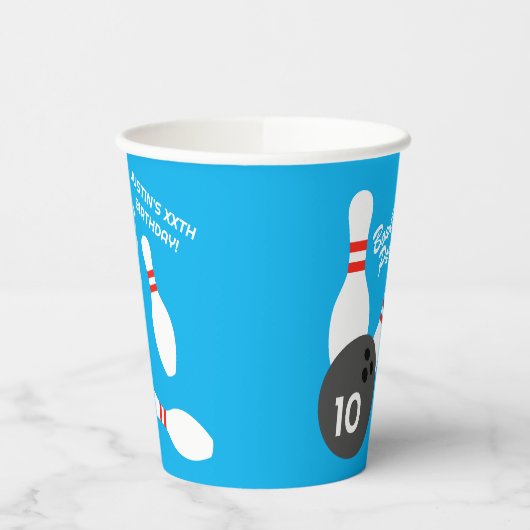 Bowling Thema Kindergeburtstagsfeier Pappbecher (Links)