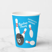 Bowling Thema Kindergeburtstagsfeier Pappbecher (Vorderseite)