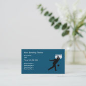 Bowling Theme Einzigartig Visitenkarte (Stehend Vorderseite)