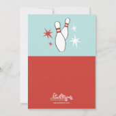 Bowling Themed Birthday Party Einladungen (Rückseite)