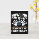 Bowling Therapy Spaß 10 Button Frustration Design Karte (Gelbe Blume)