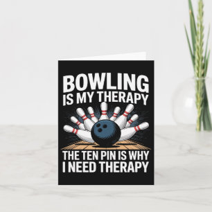 Bowling Therapy Spaß 10 Button Frustration Design Karte