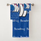 Bowling Tiled Text Design Handtuch Set (Insitu)