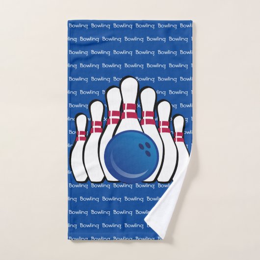 Bowling Tiled Text Design Handtuch Set (Handtuch)