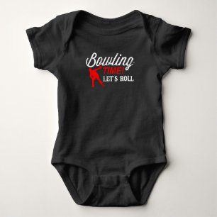 Bowling Time Let's Roll Grafik Geschenk für Bowle Baby Strampler