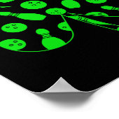 Bowling Tools Inside Kleeblatt St. Patrick's Day Poster (Ecke)