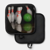 Bowling Topflappen (Vorderseite/Rückseite)