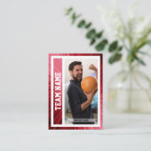 Bowling Trading Card Turnier Souvenir Red Telefonnummerkarte (Stehend Vorderseite)