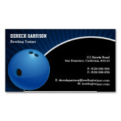 Bowling Trainer | Perfekter Sport Magnetische Visitenkarte (Vorderseite)