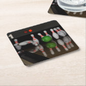 Bowling Trinkküste Rechteckiger Pappuntersetzer (angewinkelt)