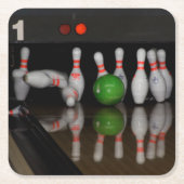 Bowling Trinkküste Rechteckiger Pappuntersetzer (Vorderseite)
