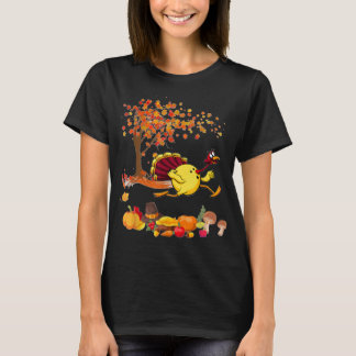 Bowling Türkei Erntedank Fall Tree Bowling Play T-Shirt