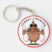 Bowling Turkey Hunter Keychain Schlüsselanhänger (Vorderseite)