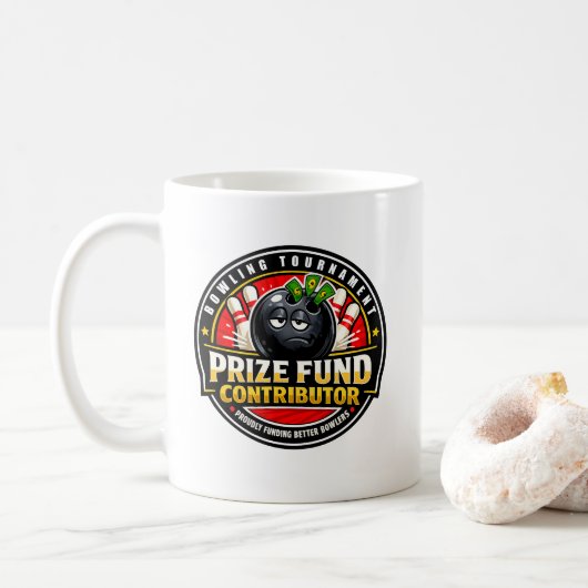 Bowling-Turnier-Preisfonds-Mitwirkender Kaffeetasse (Mit Donut)