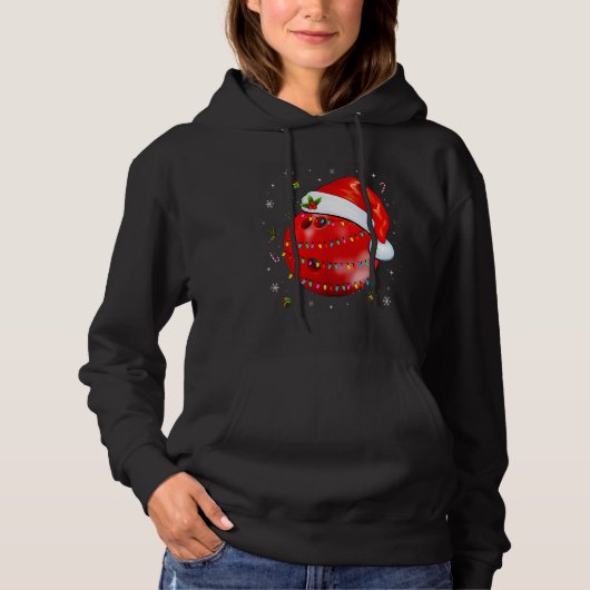 Bowling Ugly Christmas Sport Bowls Xmas Hoodie (Vorderseite)