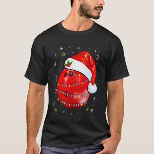 Bowling Ugly Christmas Sport Bowls Xmas T-Shirt (Vorderseite)