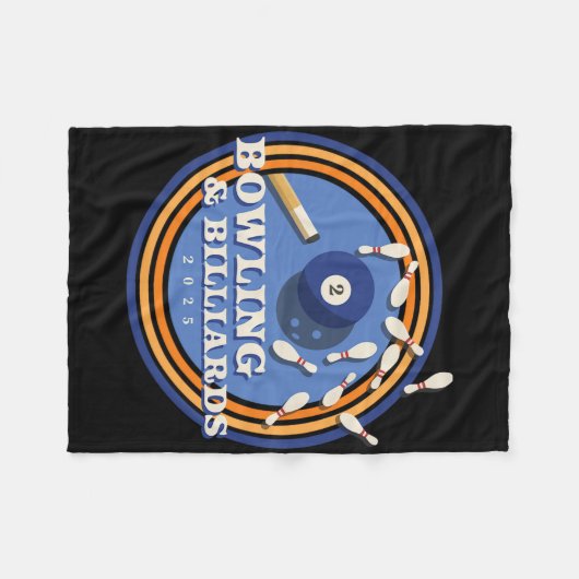 Bowling und Billard - 2 l Fleecedecke (Vorderseite (Horizontal))