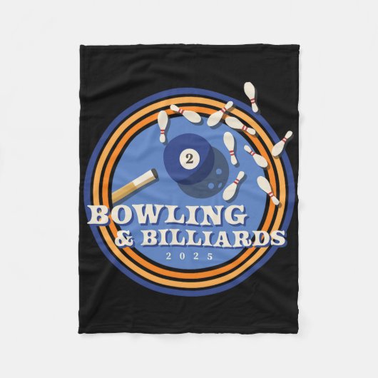Bowling und Billard - 2 l Fleecedecke (Vorderseite)