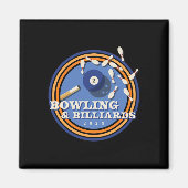Bowling und Billard - 2 l Magnet (Vorne)