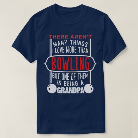 Bowling und Opa T-Shirt (Design vorne)