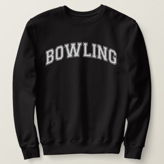 BOWLING University Style Sweater America Uni Sweatshirt (Design vorne)