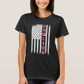 Bowling USA flag bowling team bowling ball T-Shirt (Vorderseite)