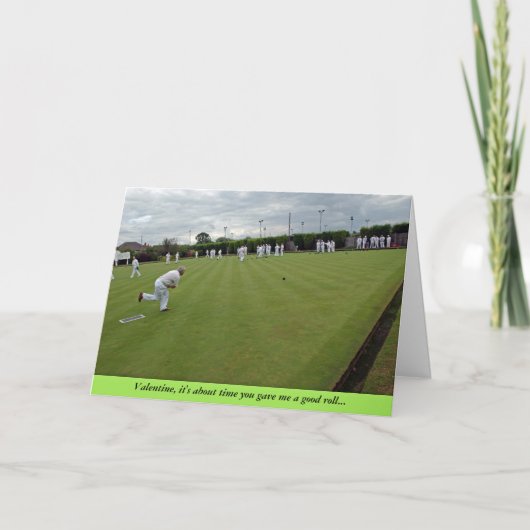 Bowling Valentine Card Feiertagskarte (Vorderseite)
