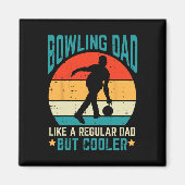 Bowling Vater Cooler Retro Vathers Day Bowler Dadd Magnet (Vorne)