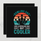 Bowling Vater Einladung (Vorne/Hinten)