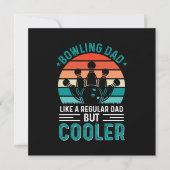 Bowling Vater Einladung (Vorderseite)