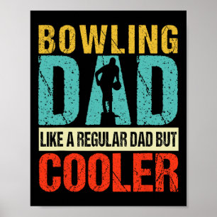 Bowling Vater Funny Bowlers Spare Bowling Button S Poster