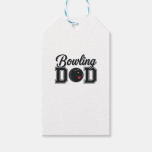 Bowling-Vater Vintage-Stickerei-Shirt-Design_1 Geschenkanhänger