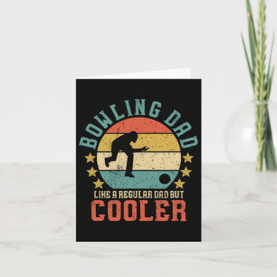 Bowling Vater Vintages Funny Vatertag Geschenk für Karte