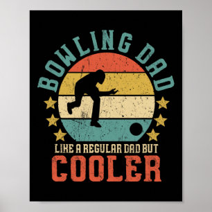 Bowling Vater Vintages Funny Vatertag Geschenk für Poster