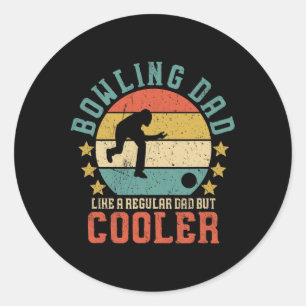 Bowling Vater Vintages Funny Vatertag Geschenk für Runder Aufkleber
