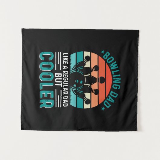 Bowling Vater Wandteppich (Vorderseite (Horizontal))