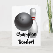 Bowling Vathers Day Card Karte (Vorderseite)