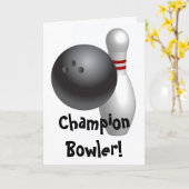 Bowling Vathers Day Card Karte (Gelbe Blume)