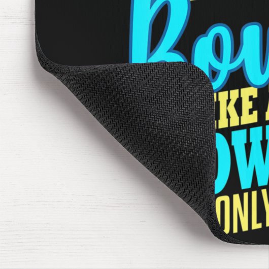 Bowling Verlassen Handed Bowler Fun Team Mousepad (Ecke)