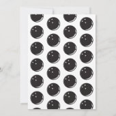 Bowling Vintage Einladung - Rot (Rückseite)