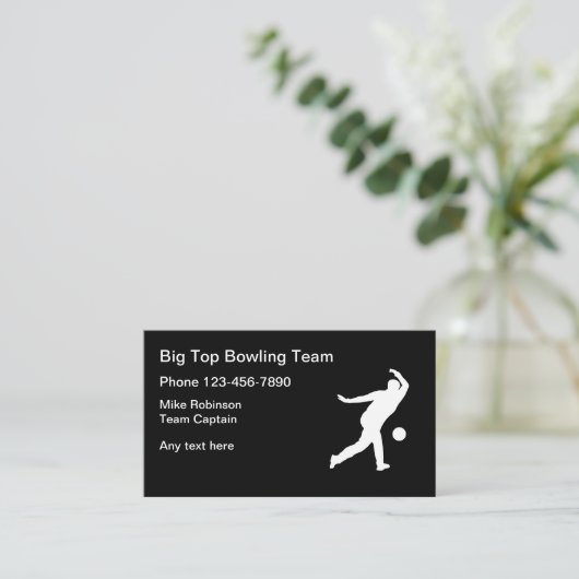 Bowling Visitenkarte (Stehend Vorderseite)