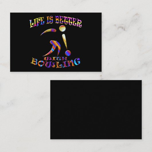 Bowling Visitenkarte (Vorne/Hinten)