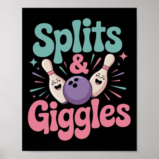 Bowling von Frauen oder Mädchen Poster (Vorne)