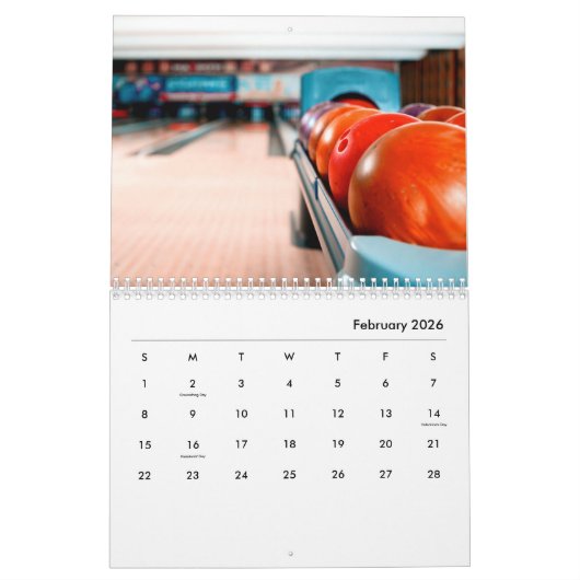 Bowling Wall Calendar Kalender (Feb 2026)