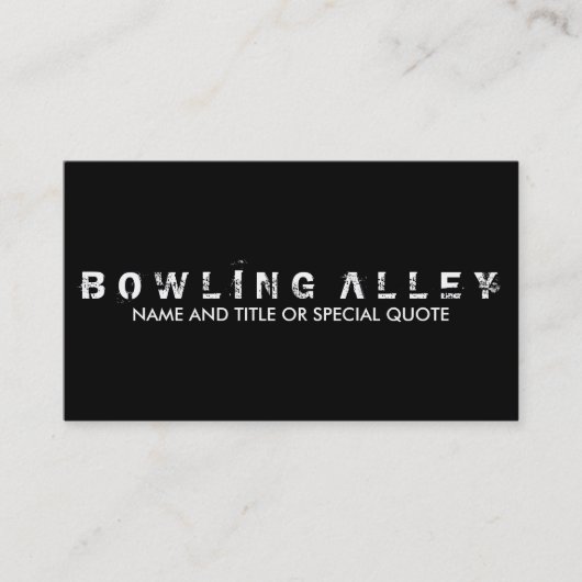 Bowling-Wappen (Farbanpassbar) Visitenkarte (Vorderseite)