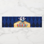 Bowling Water Bottle Label - Boy Wasserflaschenetikett (Einzelnes Label)