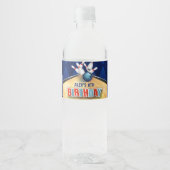 Bowling Water Bottle Label - Boy Wasserflaschenetikett (Vorderseite)