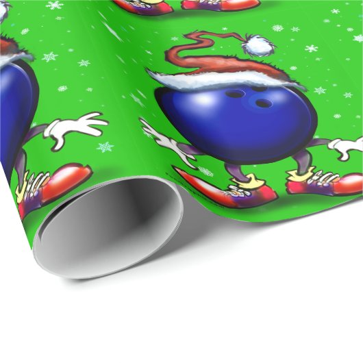 Bowling Weihnachten Geschenkpapier (Rolleneckpunkt)