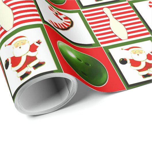 Bowling Weihnachten Geschenkpapier (Rolleneckpunkt)